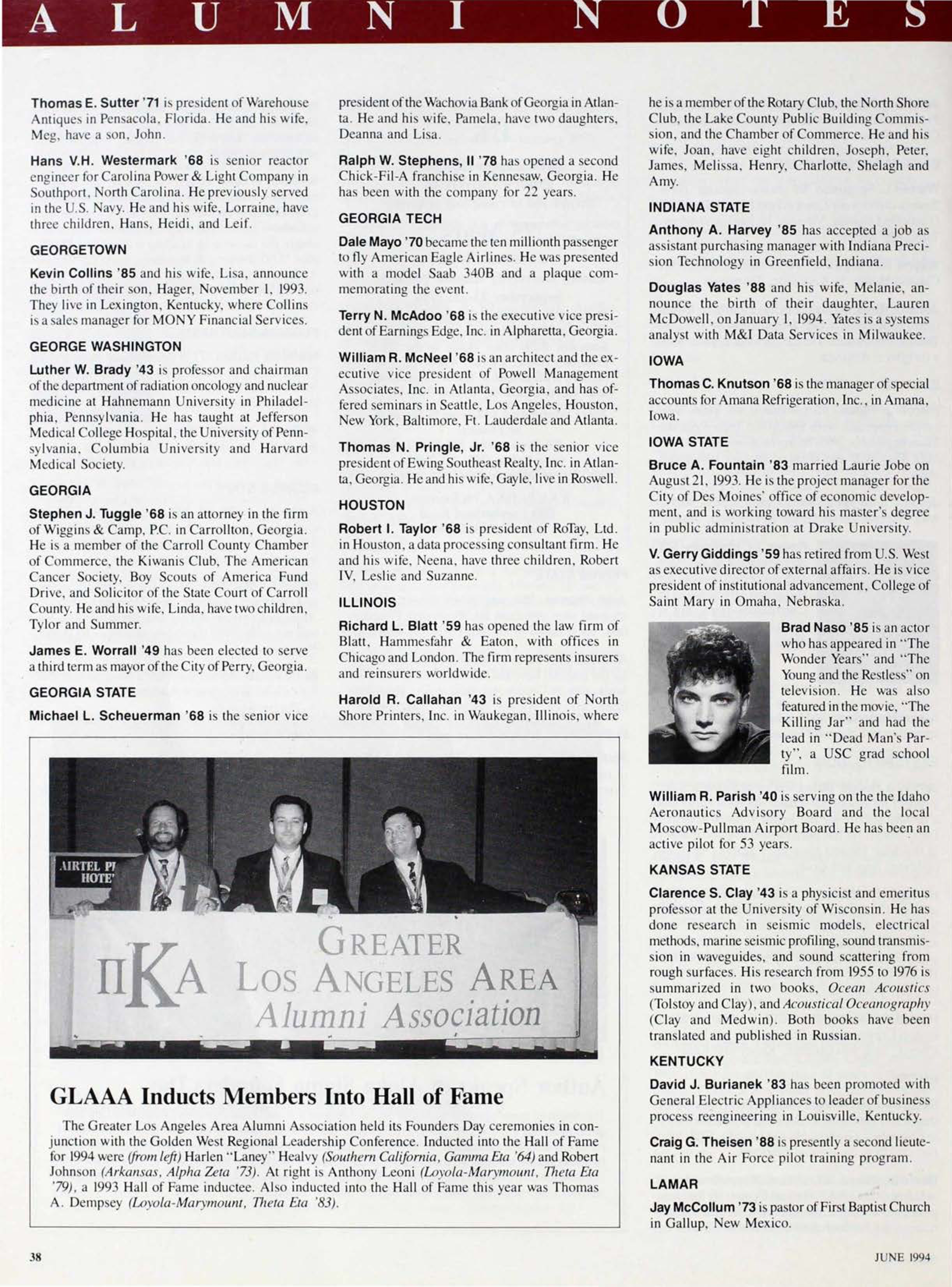 GLAAA Inducts Members Into Hall of Fame